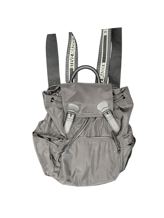 Steve Madden Handbags - Steve Madden Black Nylon Backpack with Logo Straps